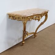 Console murale en bois doré style Louis XV, milieu XXème