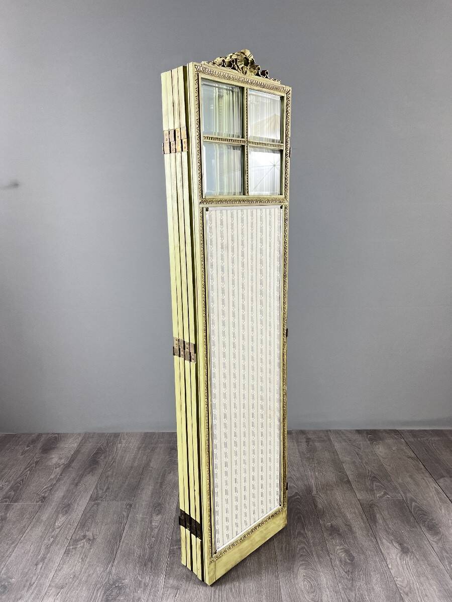 Five-panel screen in Louis XVI style, 19th century.