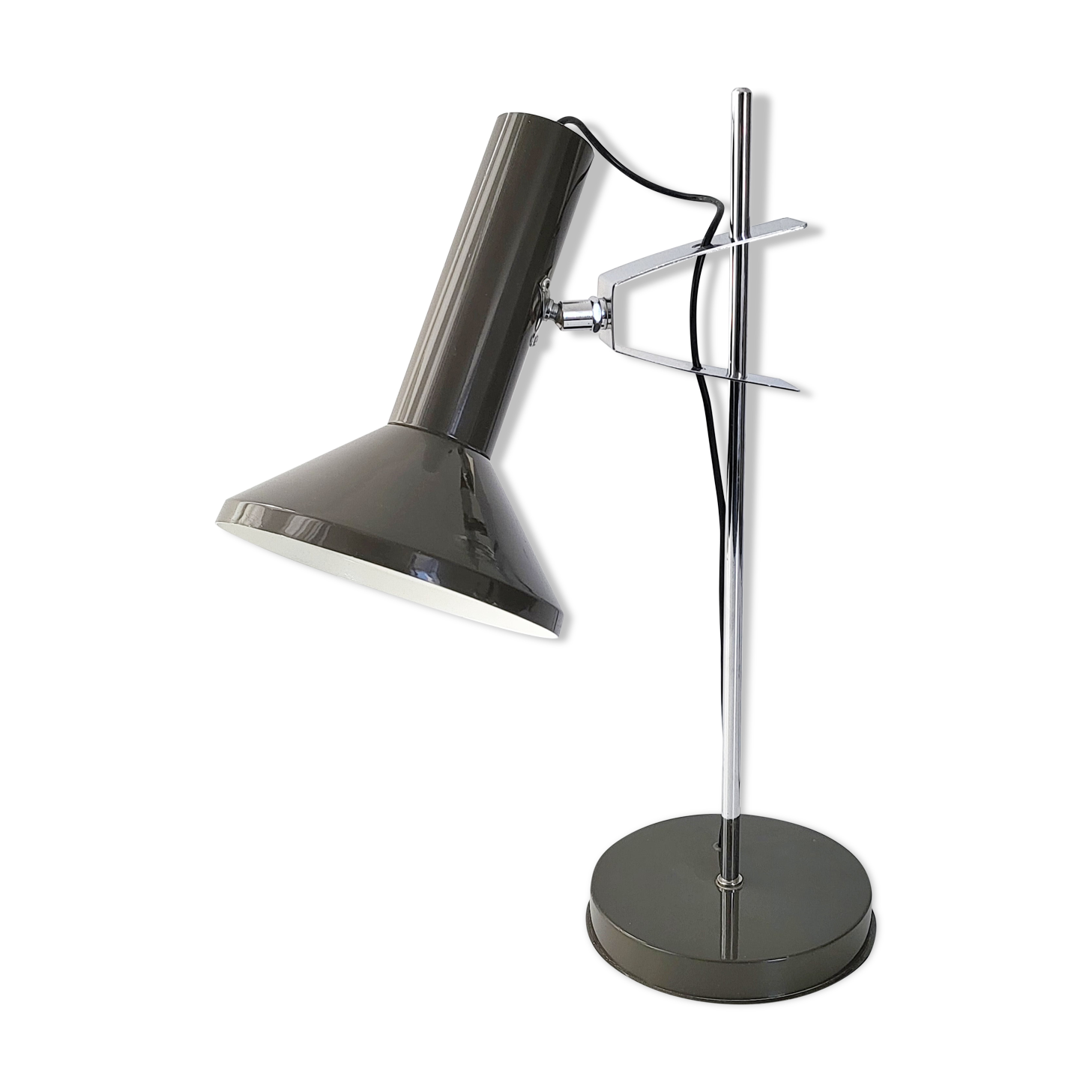 Vintage table lamp 1970 lacquered metal