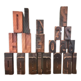 Print letters (20) - wood (pear)