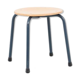 Anthracite grey beech low stool