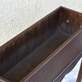 Elegant mid-century teak planter with tray.