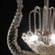 Set of 5 Art Decò Fountain Chandelier By Barovier e Toso, Murano Glass, 194