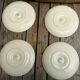 Set of 4 plates with oysters yellow and green salins décor