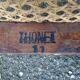 2 Thonet N°221 chairs, caned Art Nouveau bronze decor