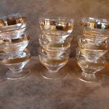 Set of 9 vintage digestif glasses