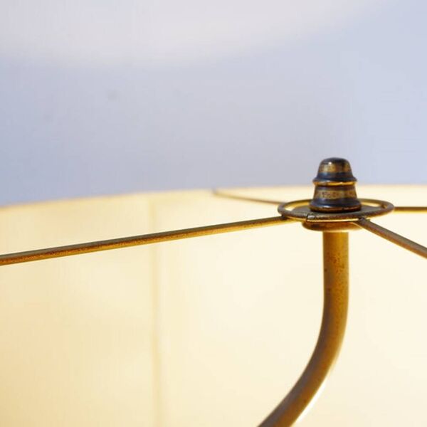 Lampadaire Mid-Century en teck et laiton, Danemark, années 1960