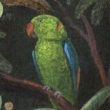 Painted canvas depicting animals on an exotic background. Contemporary.