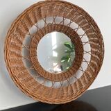 Rattan mirror