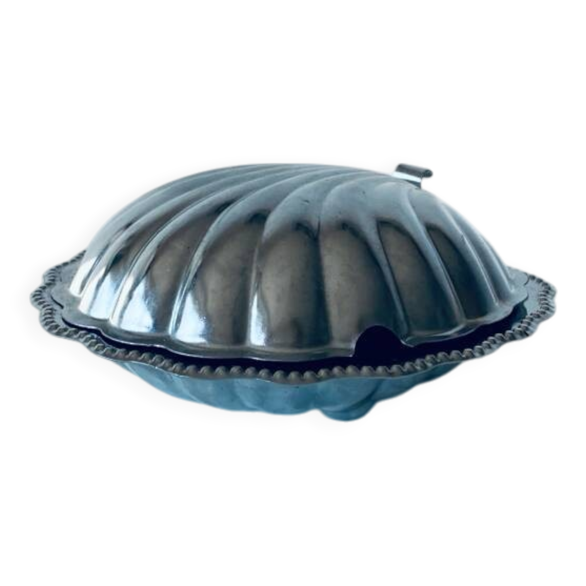 Antique shell butter dish