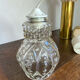 Retro pendant light, moulded glass suspension