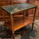 Servant table served back of sofa console end of sofa walnut marble green Louis XVI