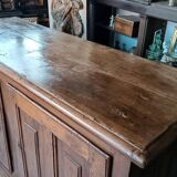 Grand Buffet Antique Du 17ème Siècle En Noyer Du Nord De l'Italie