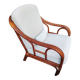 Fauteuil en bois et rotin