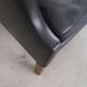 Black leather armchair, Danish design, 1970s, production: Denmark