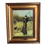 Reproduction The Walk in Naples Park (on canvas) by Giovanni Boldini