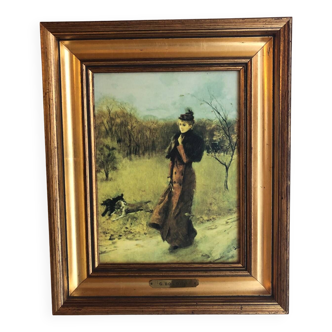 Reproduction The Walk in Naples Park (on canvas) by Giovanni Boldini