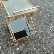 Vintage antique golden metal dessert stand
