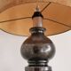 Italian Ceramic Table Lamp by Aldo Londi with Cork Lampshade, 1960