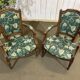 Pair of Louis XVI style armchairs in beech from the 19th century.