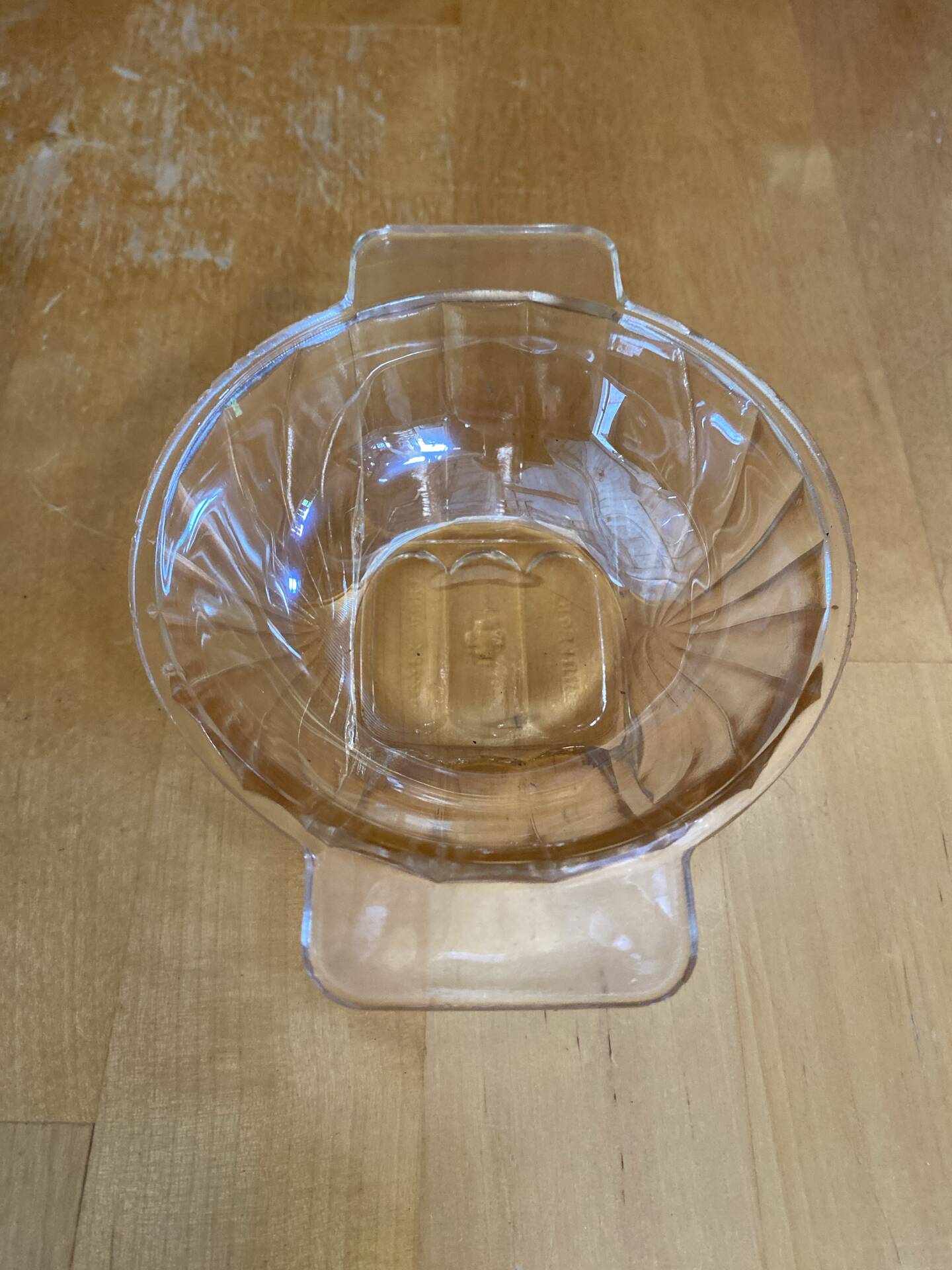 Series 9 Antique Bowls Moulded Glass Amber Iridescent Vintage #E077