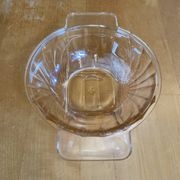 Série 9 Coupelles Bols Anciens Verre Moulé Ambré Irisé Vintage #E077