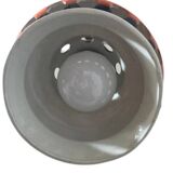 Ceramic pendant lamp, vintage Space Age hanging light, retro 1970s design, pen