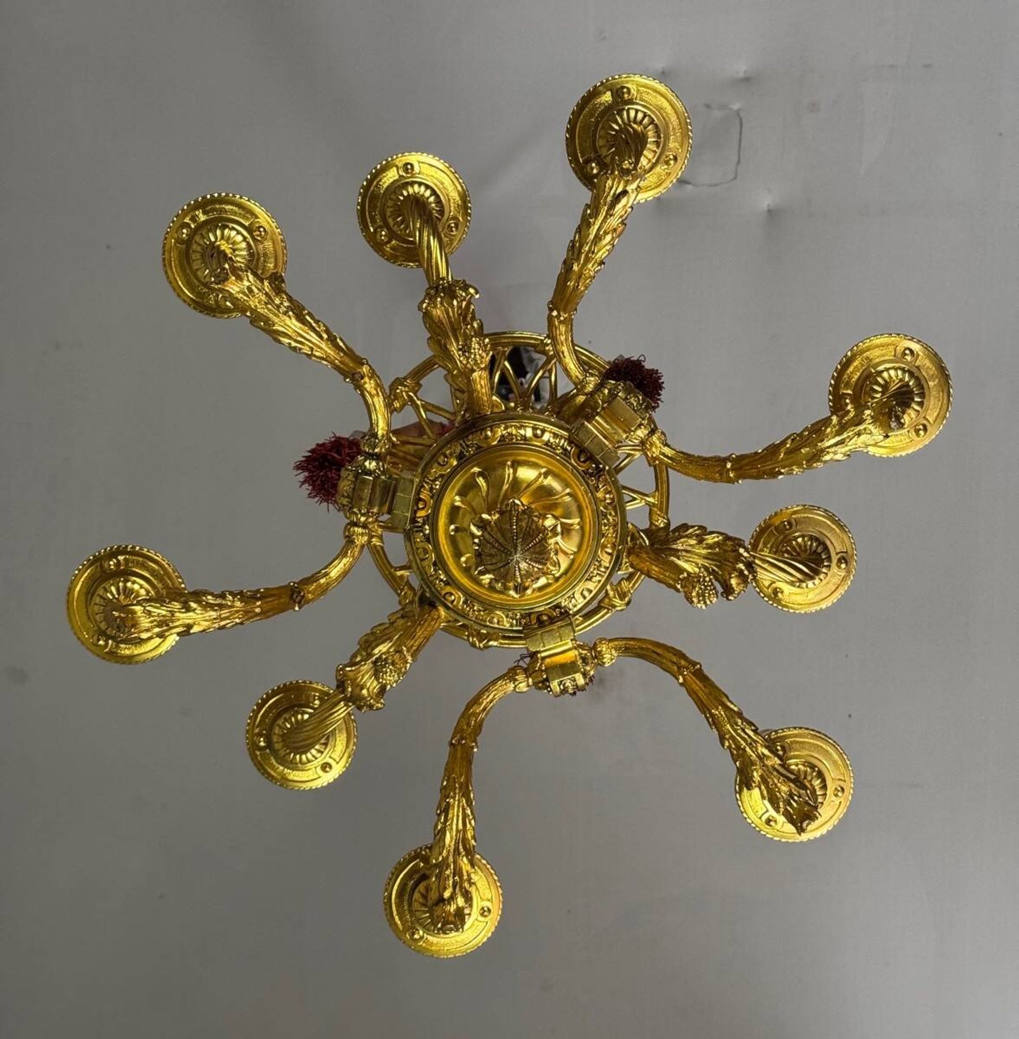 Louis XVI Style Basket Chandelier in Gilt Bronze Circa 1880
