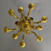 Louis XVI Style Basket Chandelier in Gilt Bronze Circa 1880