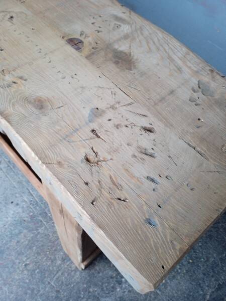 Workbench 120cm old solid wood