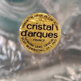 Vintage French cut glass whiskey bottle, cristal D'Arques