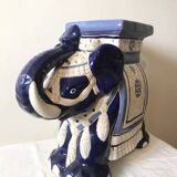 Pair of ceramic elephant side tables