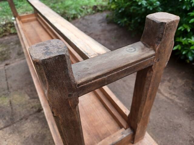 Antique solid oak farm benches