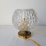 Art Deco bronze and glass lamp