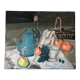 Oil painting on cardboard still life signed vintage