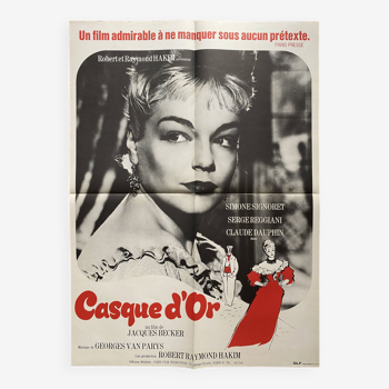 Affiche cinéma "Casque d'or" Simone Signoret 60x80cm 70's