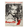 Affiche cinéma "Casque d'or" Simone Signoret 60x80cm 70's