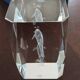 Glass dolphin paperweight