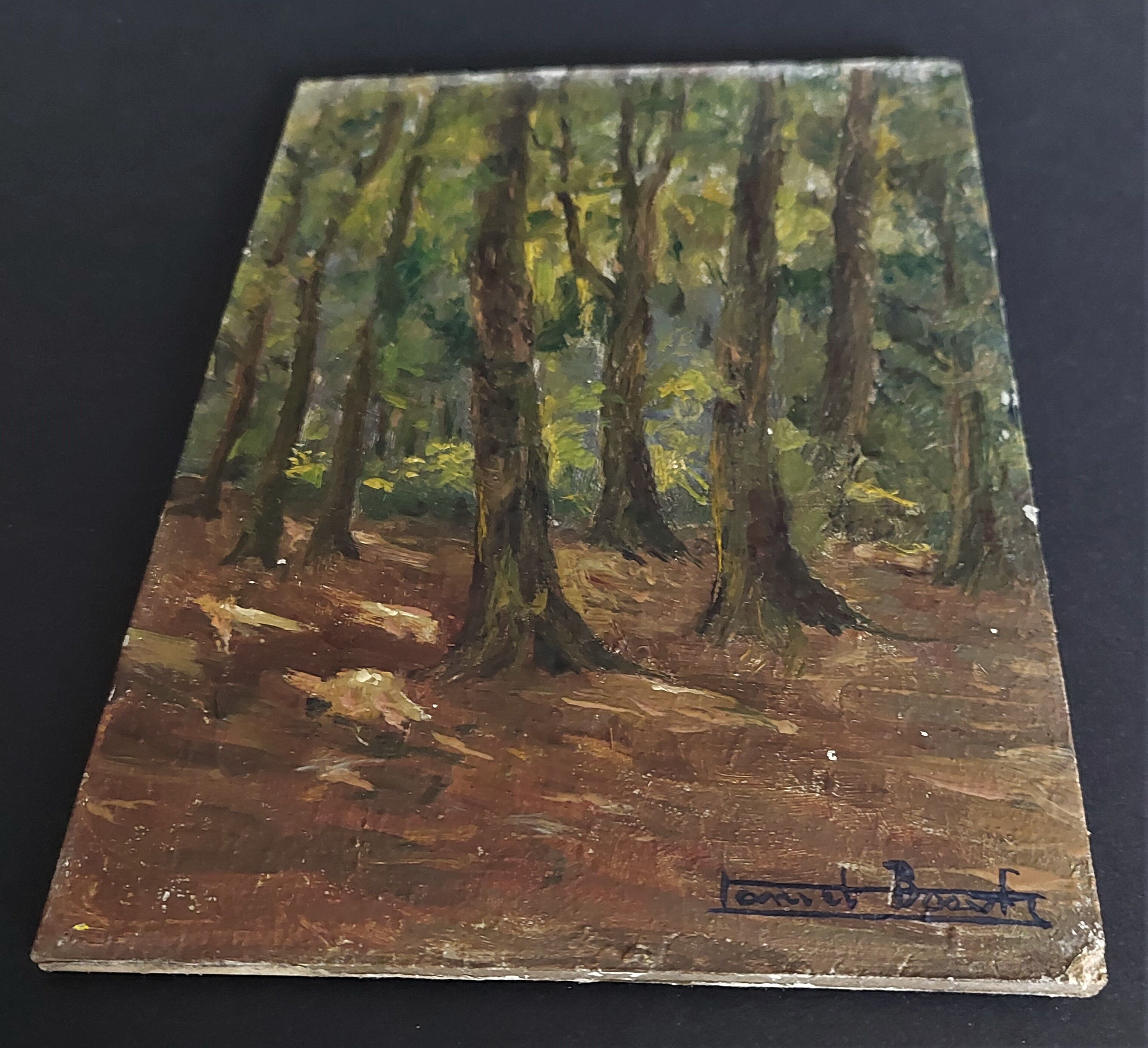Oil painting on undergrowth panel