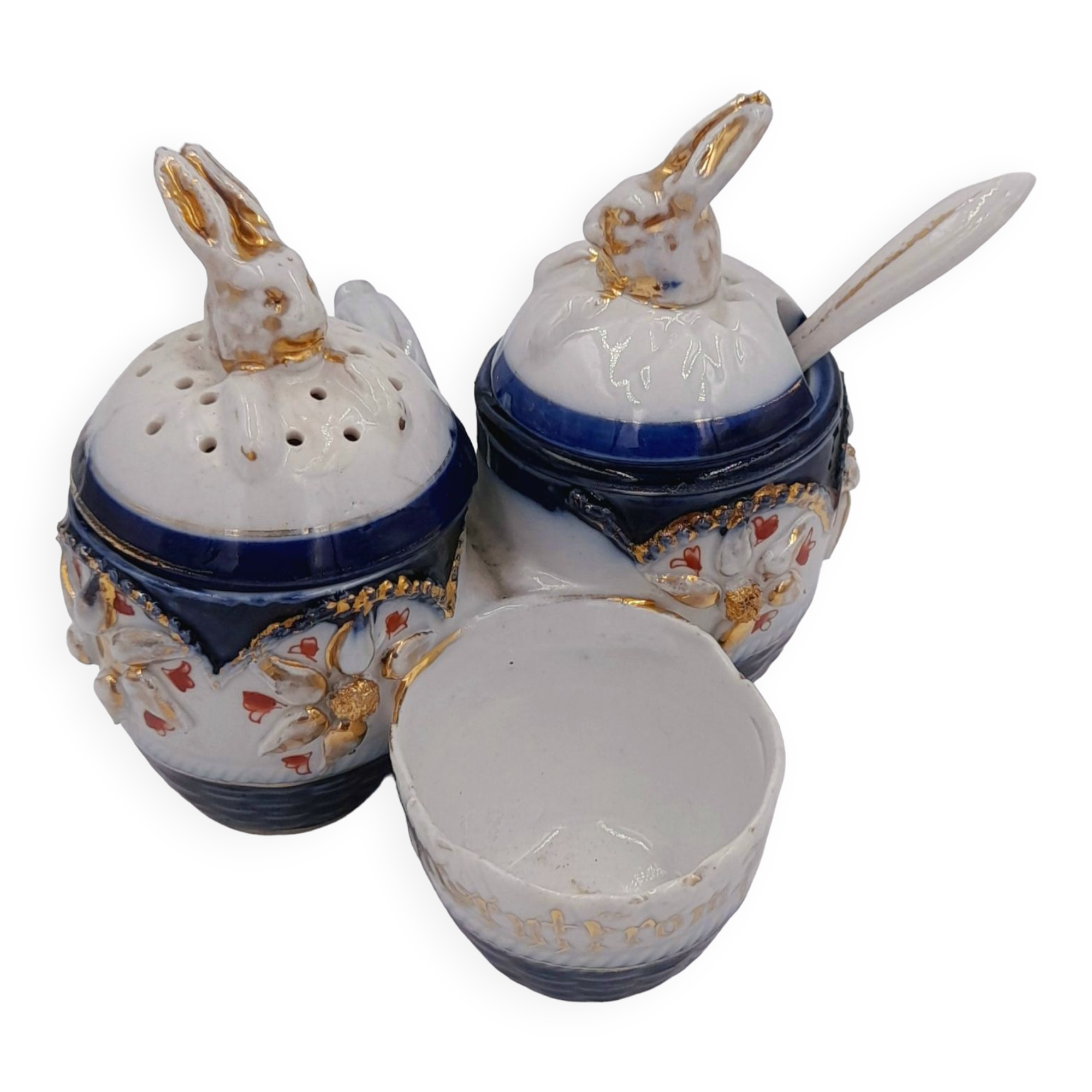 19th Century Staffordshire Imari Condiment Display