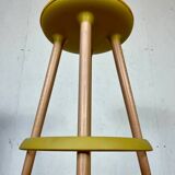 Enea Lottus high stool - Contemporary design - Light wood