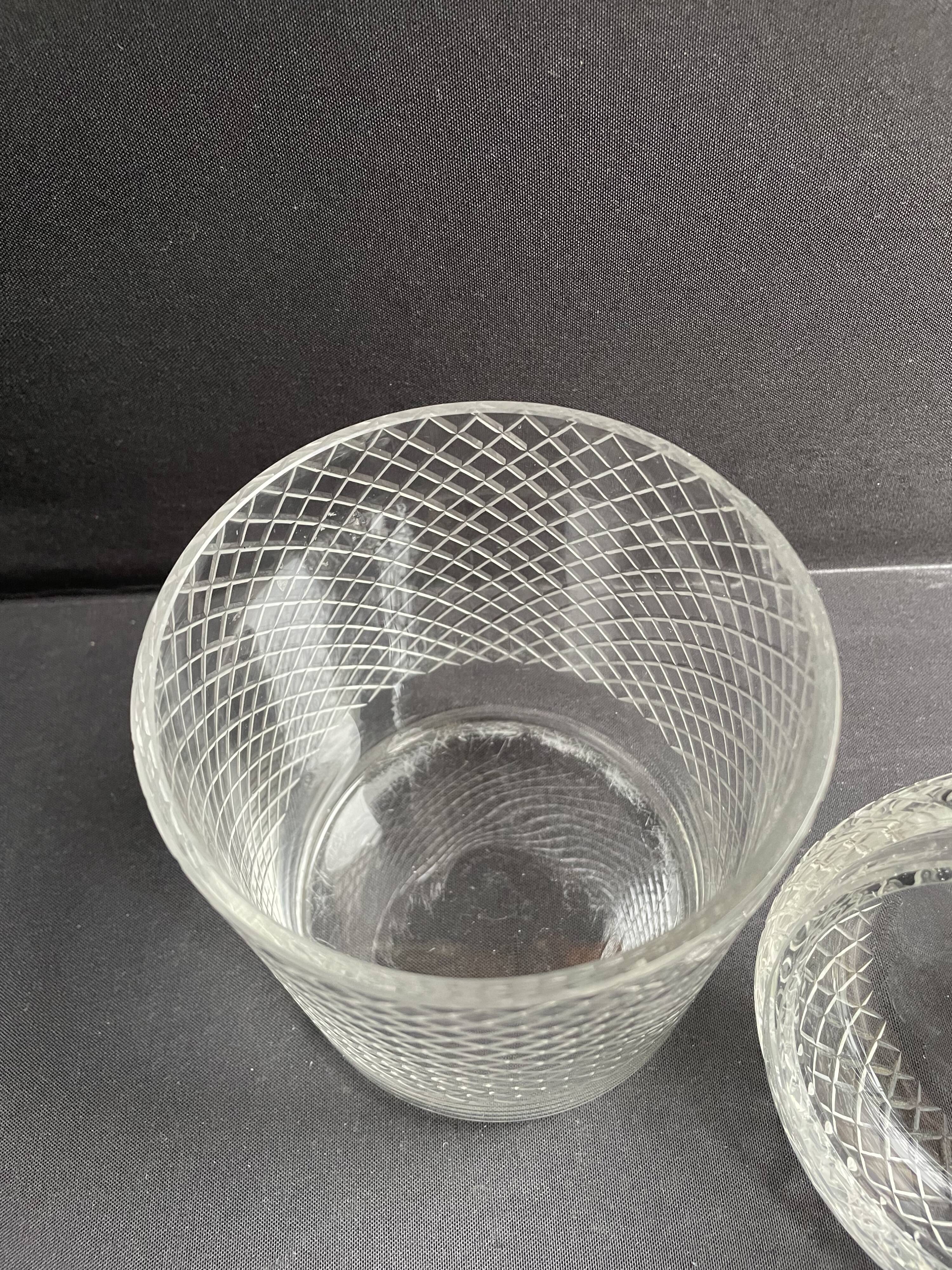 Cut crystal covered pot attributed to Saint Louis