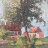 Lake landscape signed 1943