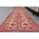 1970s Turkish Hand-Knotted Wool Cotton Pink Runner Rug 80x310
