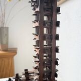 Crucifix sculpture Tramp Art 1900