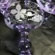 8 colorful crystal champagne cups engraved mid 20th