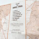 Angers vintage map 74x54cm