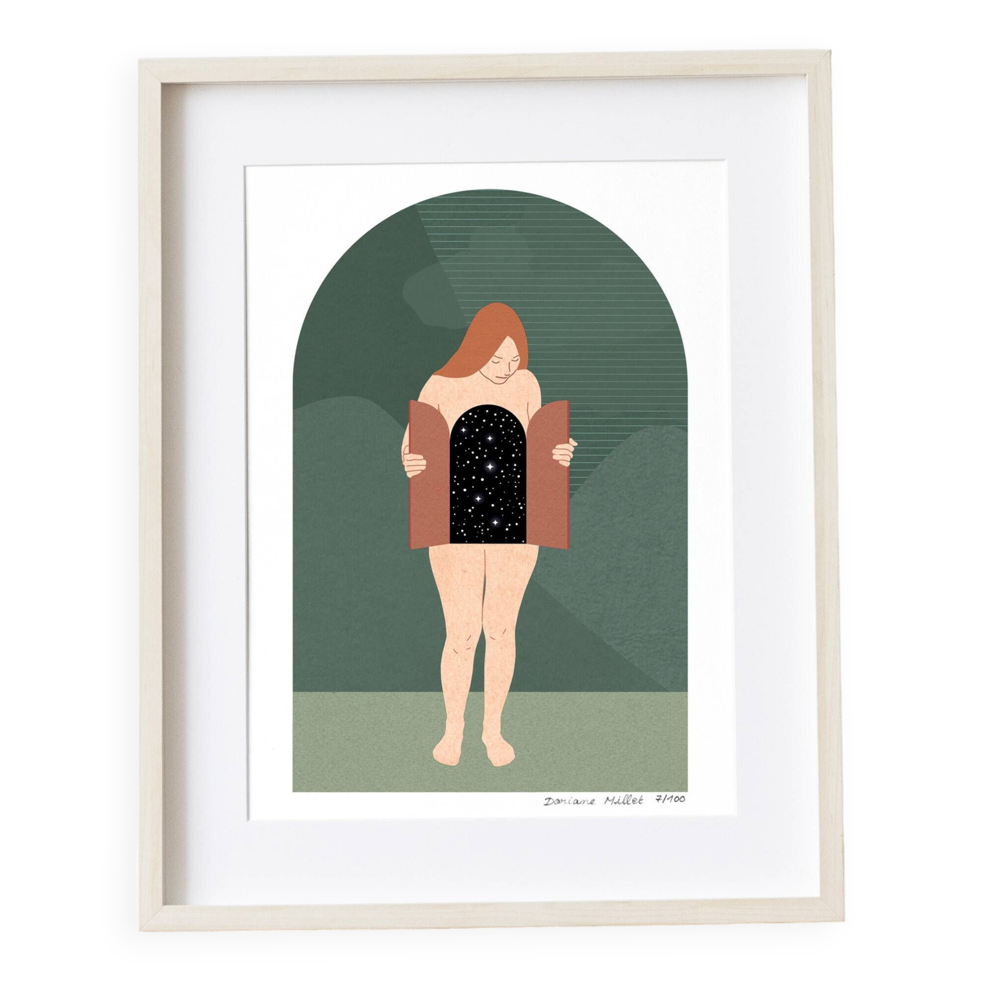 The opening, art print 13x18 cm, numbered and signed, green version