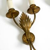 A pair of mid-century modern brass wall lamps by Vereinigte Werkstätten