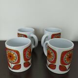 4 vintage mugs
